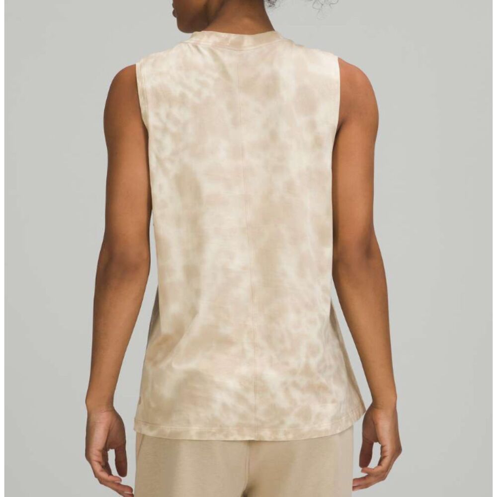 Lululemon All Yours Tank Top Marmoleado Tie Dye Lemon Chiffon Trench Size 2